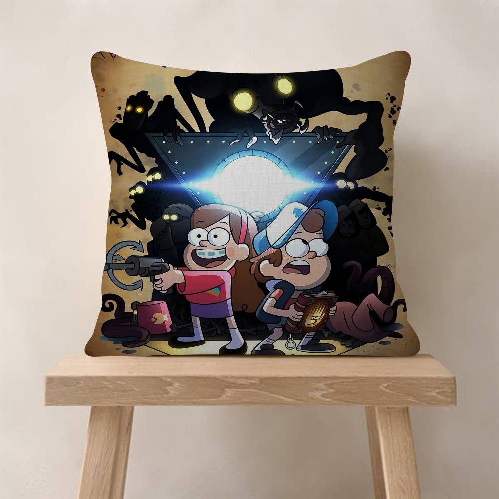 Classic Gravity Falls Movie Movie Pillowcase Toon Gift Cushion Cover Bedroom Home Sofa Chair Seat Decor Pillow Case 30x30 cm