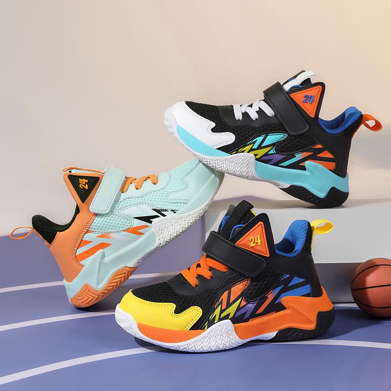 Autumn 2025 Boys' Basketball Shoes - Breathable Mid-Top Mesh for Primary School Training