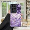 Phone Case: 2D Flat Samsung Galaxy A34 A35 M05 M06 S20 S22 S21 FE Plus 5G Protective Case, Couple Style, Purple Moon Sleeping Cat Fantasy, Christmas a