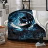 1pc Moon Skull Blanket, Lightweight Flannel Throw Blanket for Sofa, Bed, Travel, Camping, Living Room, Office, Couch070