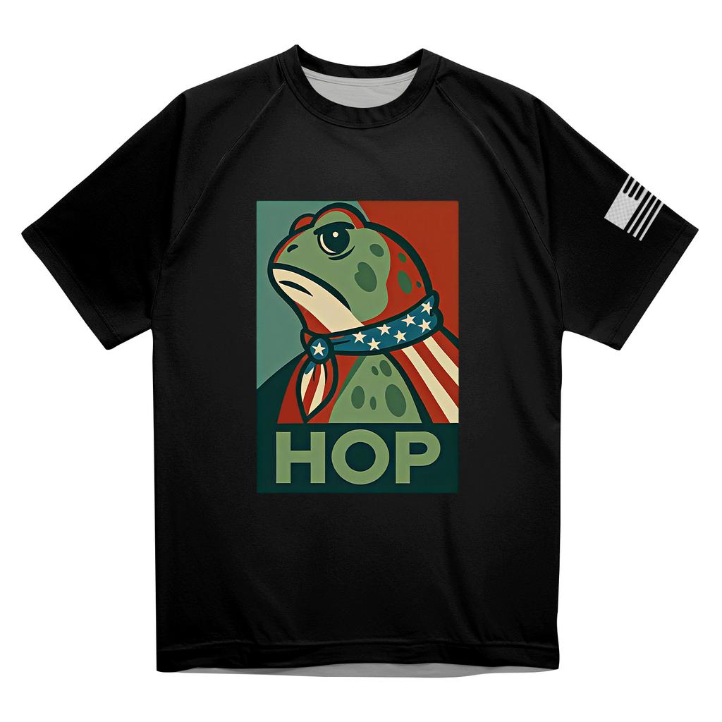 Men's Short-sleeve Top With U.S. Political Raglan Sleeves