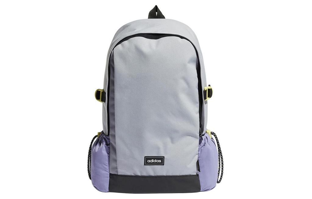 Adidas Recycled Polyester Backpack Medium Unisex Light Silver & Purple & Lemon HT6774