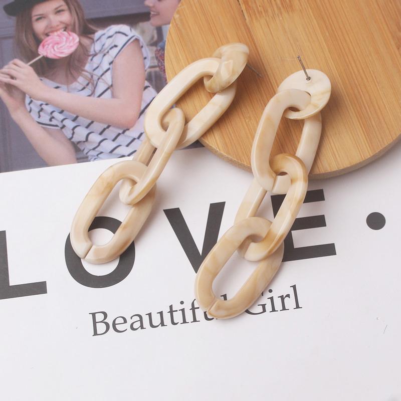 New Acrylic Women Dangle Earrings Hollow Geometric Statement Pendants Drop Earrings Leopard Stripe acrylic earrings novelties