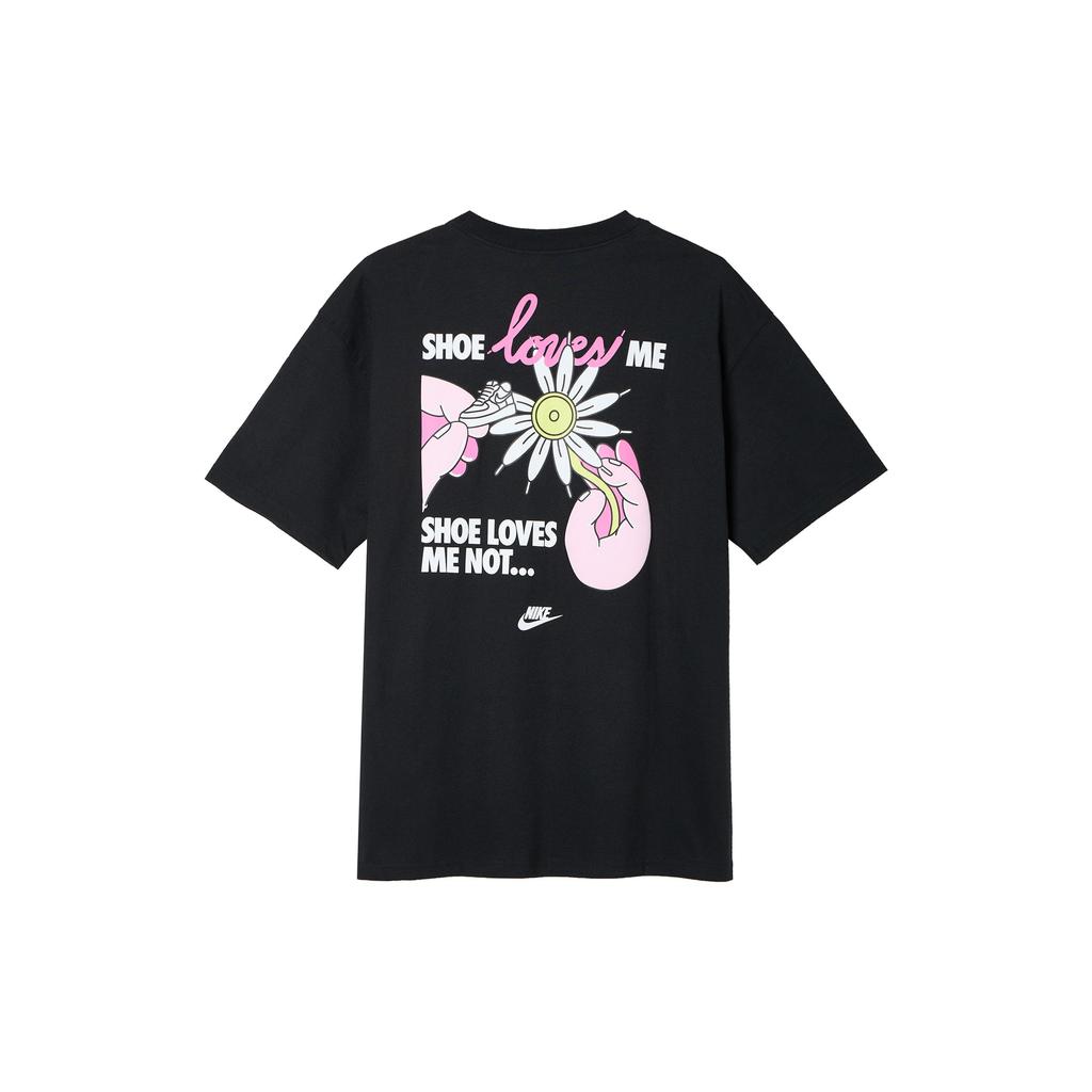 Nike Sportswear Cotton Loose Fit Printed Casual Soft Comfortable Short Sleeve T-Shirt Men Tops Black HJ0585010