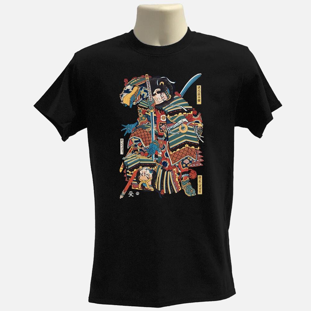 

Samurai illustration Tee Samurai Tshirt Japanese 100% organic cotton Tee Unisex T-Shirt S