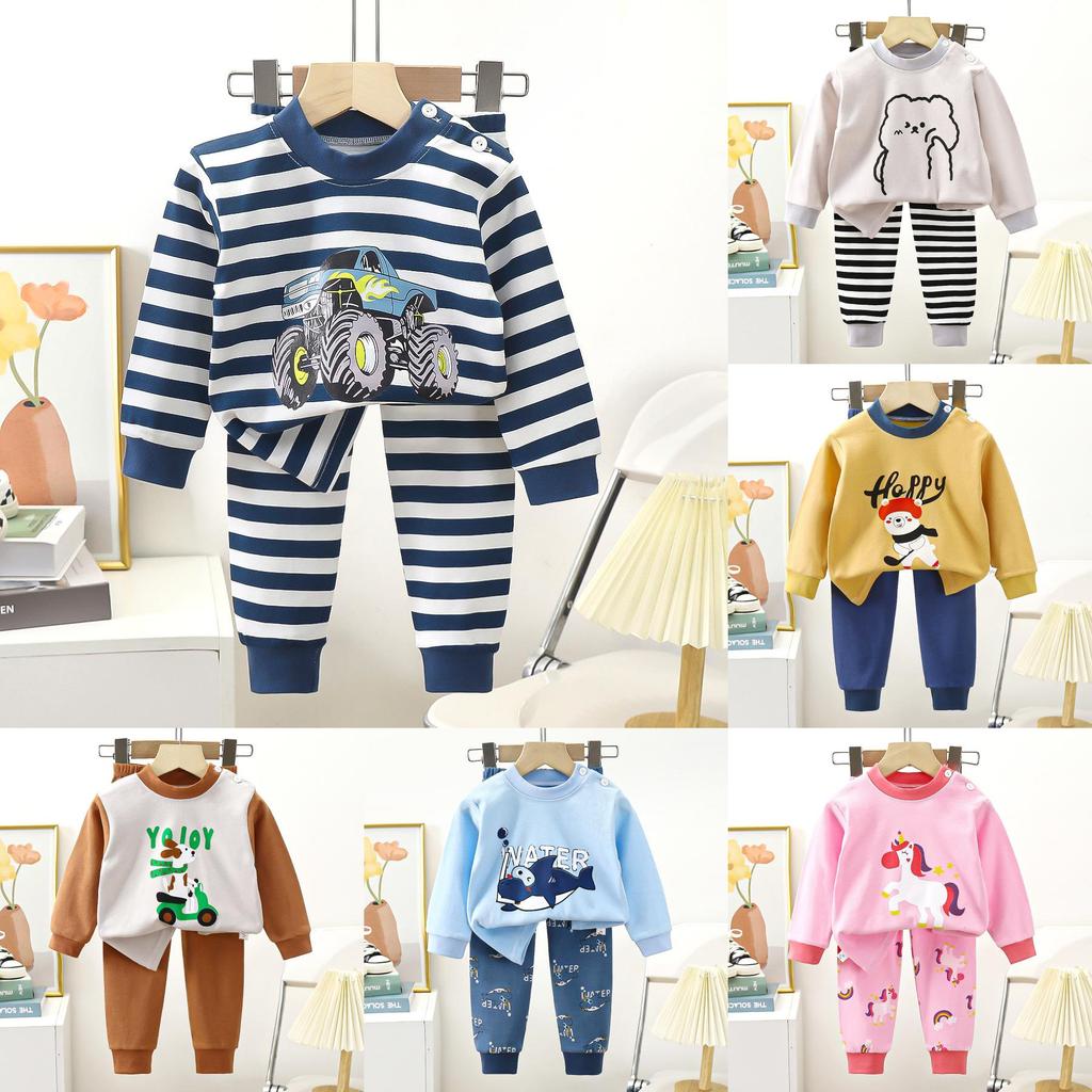 Childrens Cotton Pajama Set With Cartoon Patterns For Kids Fashion