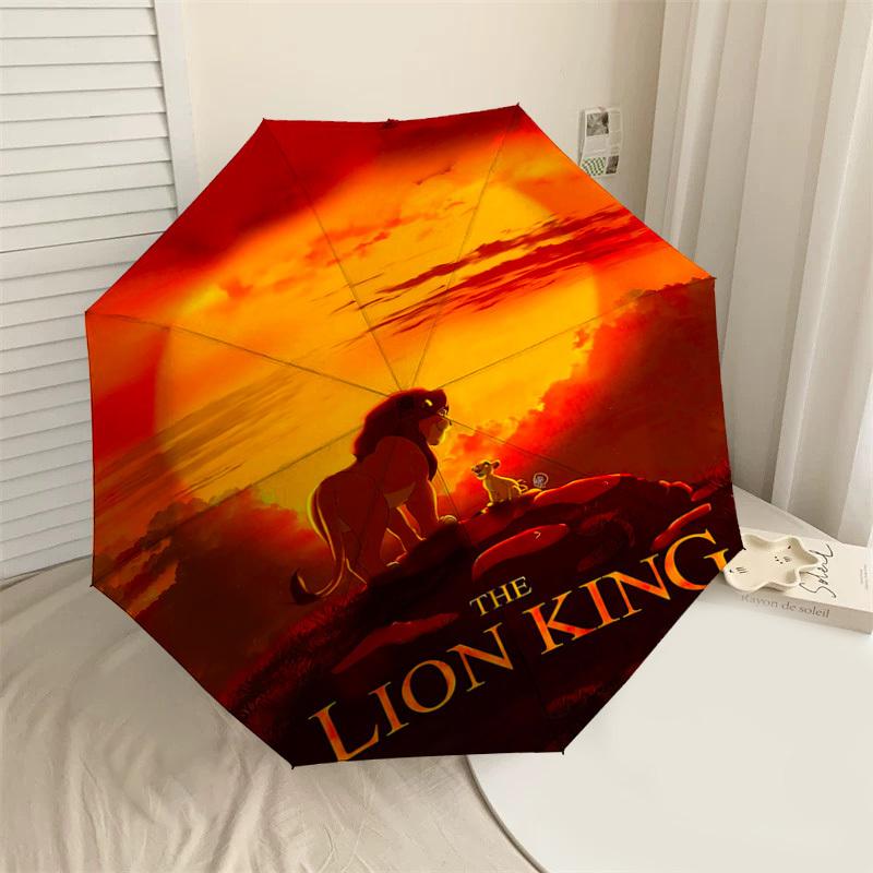1pc lion king Folding umbrella automatic open/close, 8-Rib Durable Frame, Compact Folding Design, Ideal Birthday1107L