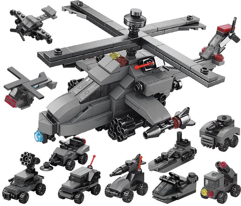 10 IN 1 Building Blocks Children's Cognitive Ability, Assembling Jurassic Dinosaur Model Toys Compatible Boys and Girls Gifts