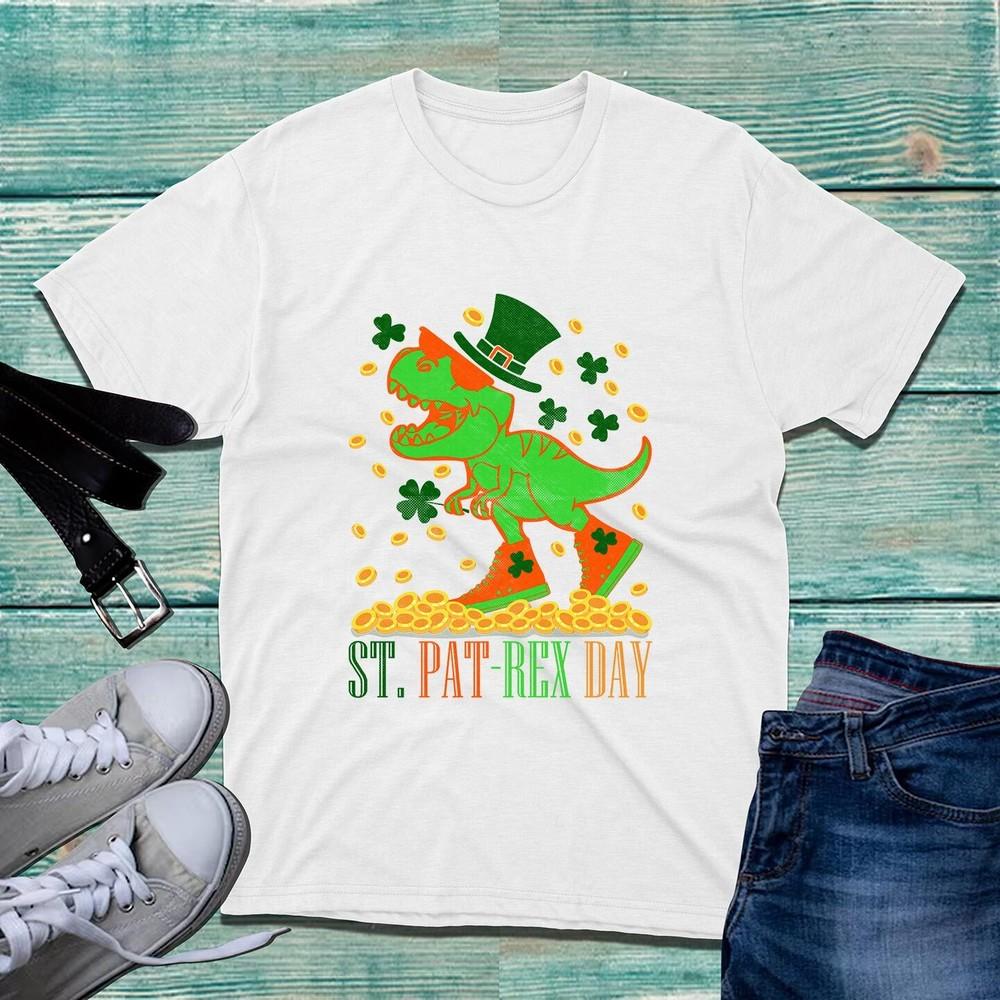 Happy St PatTrex Day TShirt Dinosaur St Patricks Day TRex Dinosaur Irish Top S