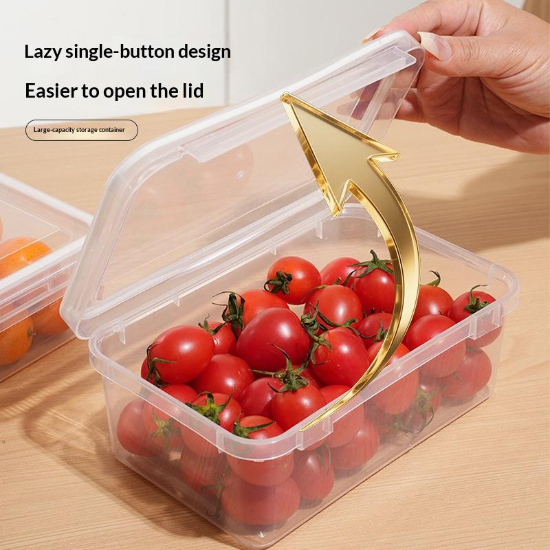 Food Storage Box Transparent Storage Container Fridge Organizer Microwave Safe Fresh-Keeping Sealing Box Kitchen Food Dispenser