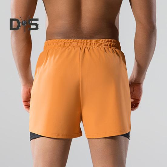 Herren-Badeshorts, doppellagig, schnelltrocknend, mit Kordelzug, elastischer Bund, Surf-Badeshorts für heiße Quellen, hohe Elastizität, Komfort