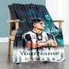 Juventus Customize Text Blanket Cozy Personalized Blanket Ultra-Soft Great for Office Chair Picnics Living Room Home Decor All-Season Use