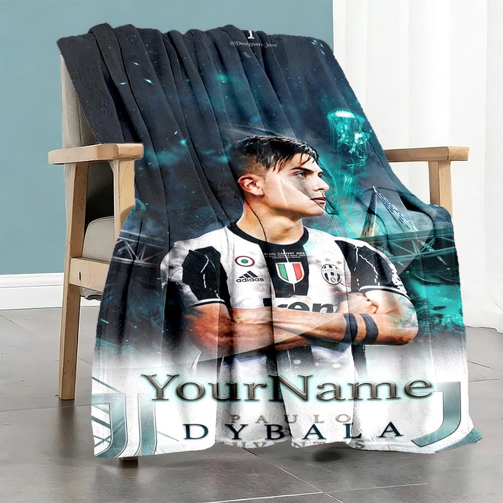 Juventus Customize Text Blanket Cozy Personalized Blanket Ultra-Soft Great for Office Chair Picnics Living Room Home Decor All-Season Use