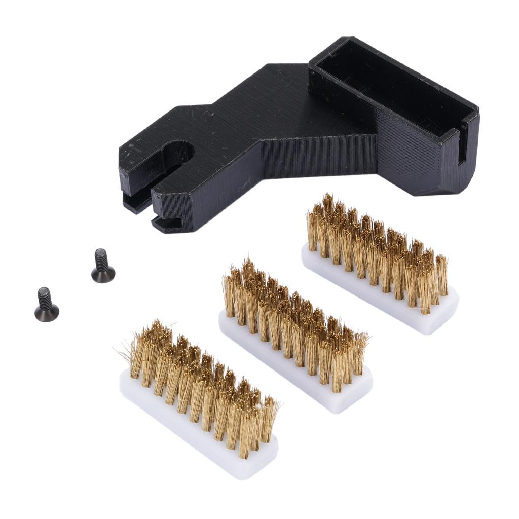 3D Printer Nozzle Brush Kit 3PCS Nozzle Brass Wiping Cleaning Tool with Mounting Parts for