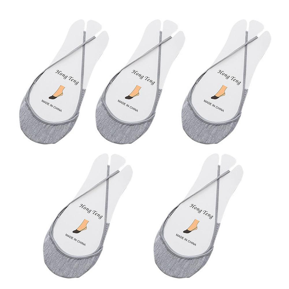 5 Pairs Suspenders Women Cotton Boat Socks Invisible Shallow Mouth Summer Thin Half Sole Socks Not Drop Heel Short Sox