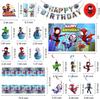 Décorations de Fête Thème Spider-Man pour Anniversaire d'Enfants Banderole Toppers de Gâteau Kit de Ballons