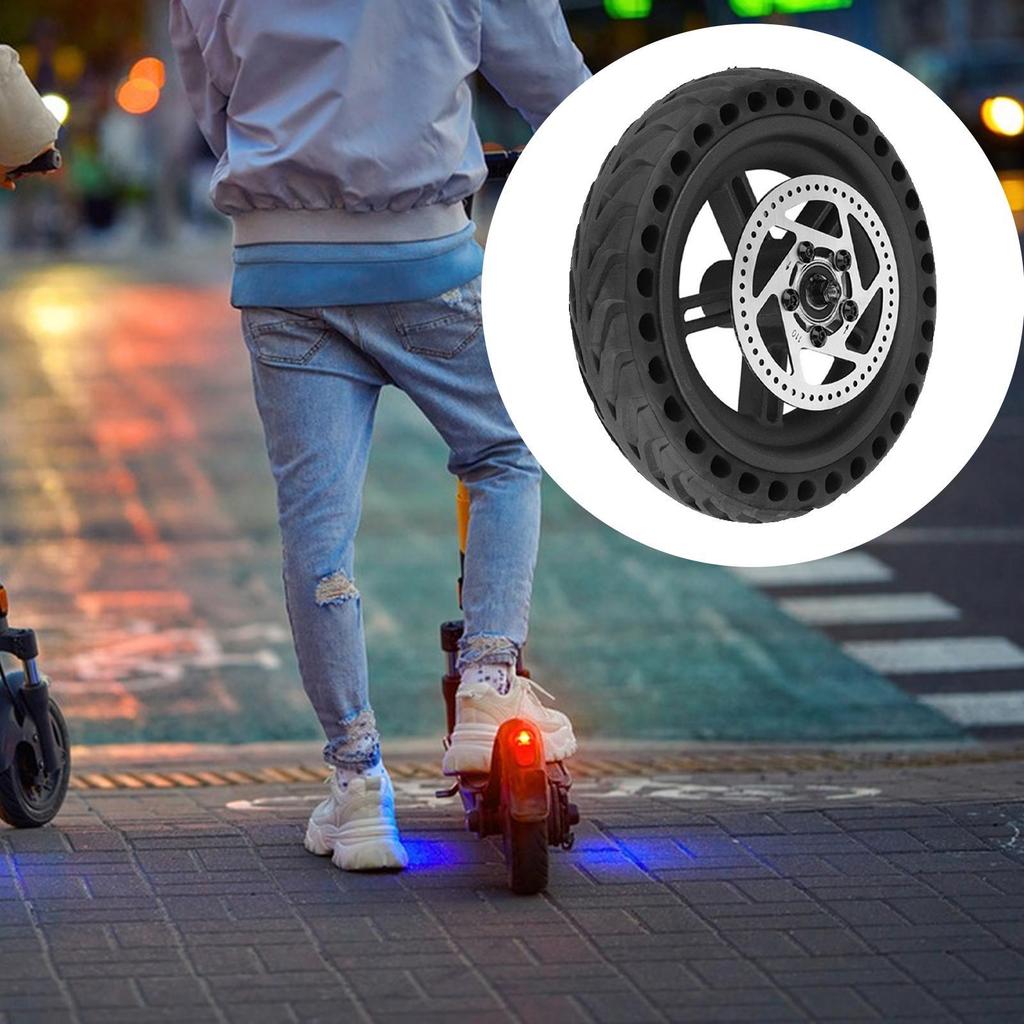 215mmx47mm Electric Bicyle Rear Wheel Rubber Tire Accessory Easily Install Sturdy Heavy Duty Strong Grip Replacement for Bike