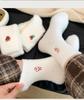 Autumn And Winter Socks, White Mink Fur Christmas Socks, Snowman Santa Claus Christmas Tree Elements, Thickened Warm Socks
