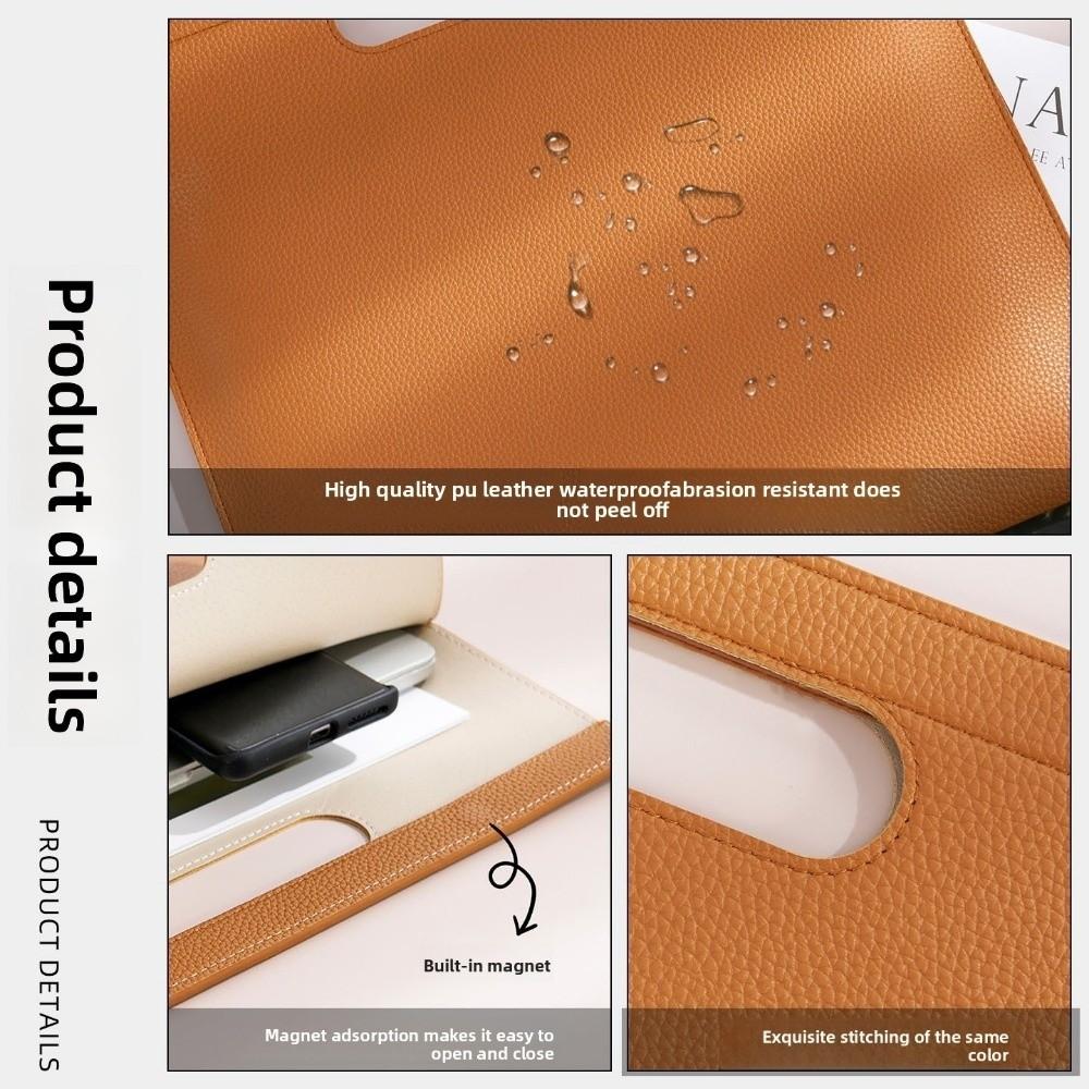 A4 Business File Holder PU Leather Tablet Bag Luxury Document Bag  Office Organizer