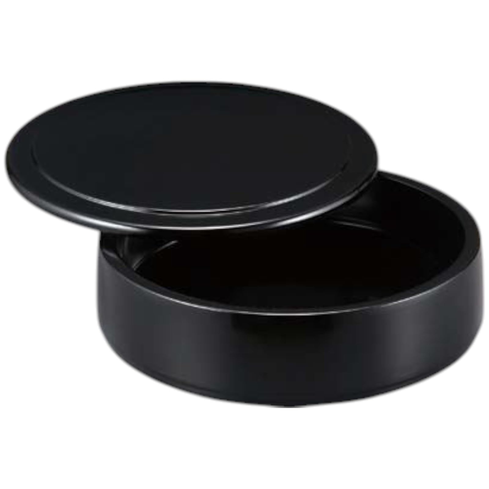 

Premium Nigiri Sushi Premium Made in Japan J-Kitchens Plate, Round, 7.5-inch, Black,