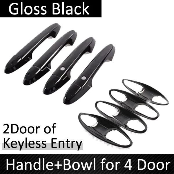 For Honda Fit Jazz MK3 GK GH GP 2013~2019 2018 Gloss Black Smart Door Handle Cover Sticker Trim Car Protective Film Accessories