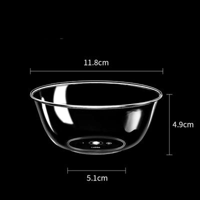 25 Stück Neue Plastik Einweg-Mittagesschale Transparent Dick Rund Mittagessenschale Küchenzubehör Hot Pot Tischgeschirr
