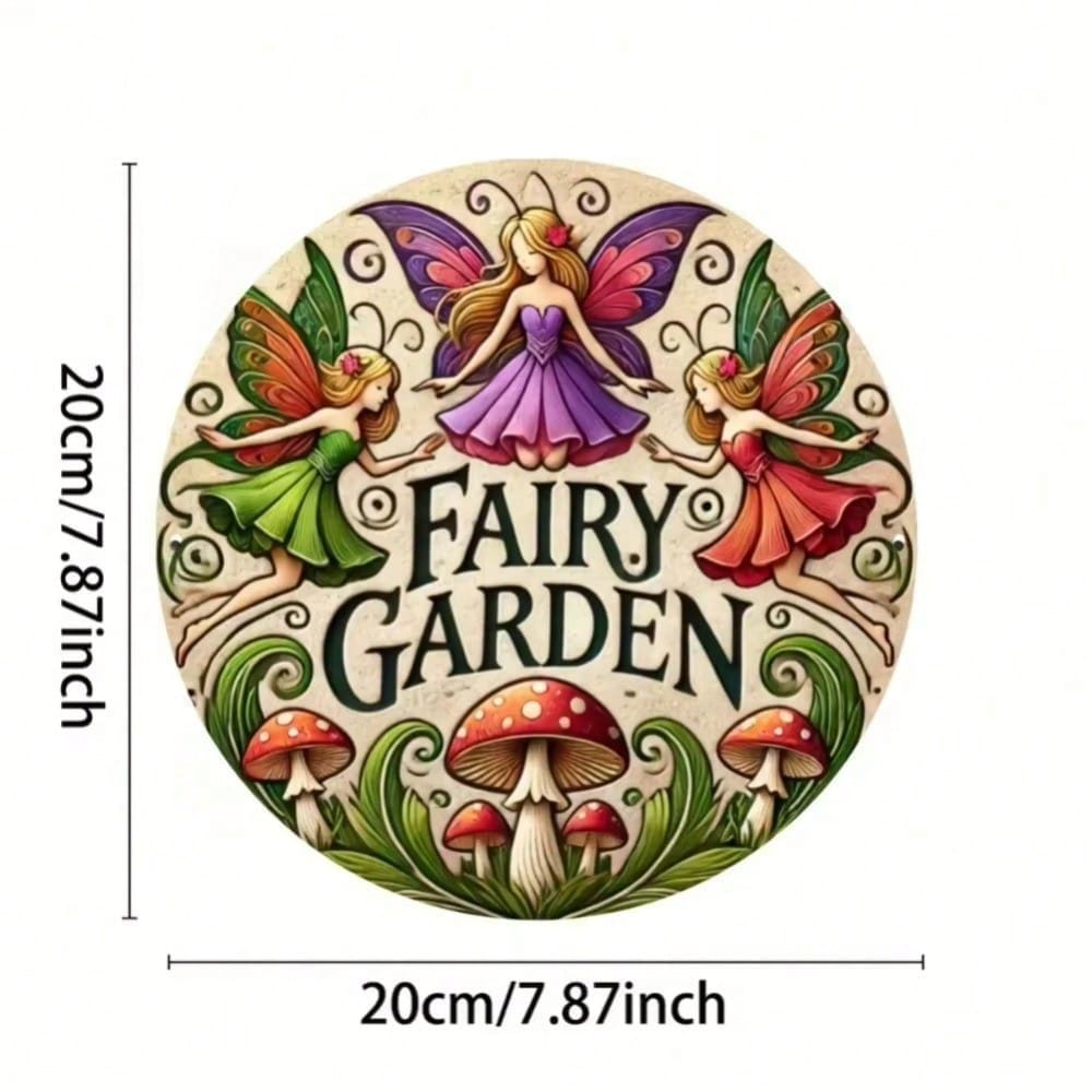 Charming Vintage Love My Garden Round Metal Tin Sign for Home Wall Decor 20x20 разноцветный