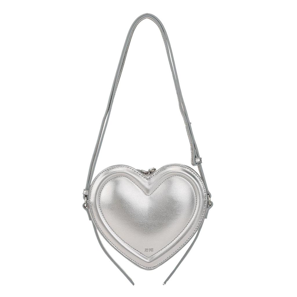 Borsa a tracolla a forma di cuore 3D, Portamonete chic, dolce e cool a spalla singola, Borsa a mano geometrica di tendenza da donna