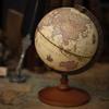 New 22cm World Globe Earth Map In English Retro Wooden Base Earth Instrument Geography Education Globe Desk Decoration Furniture