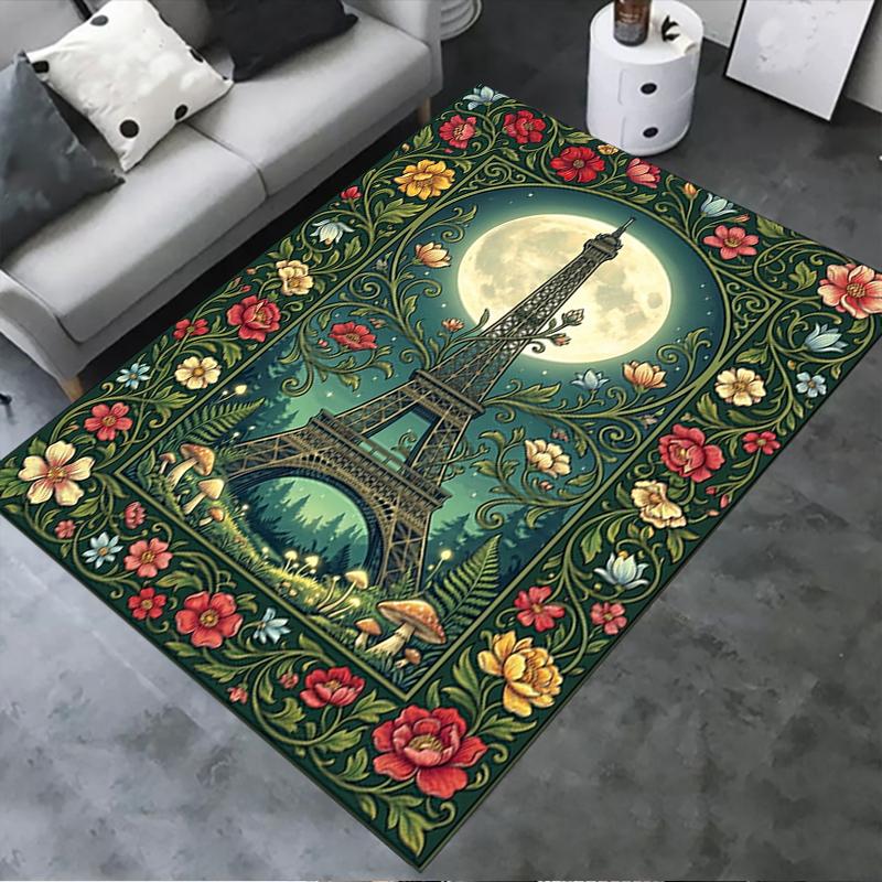 

2025 New Paris Eiffel Tower Carpet Rug for Living Room Bedroom Home Sofa Decoration,Kids play Non-slip Floor Mat90 40x60cm( 15x23in )