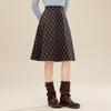 BETU Women's 2025 Winter Plaid A-line Skirt