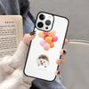 Hedgehog and Balloon Phone Case for iPhone 17 Air 16 16e 15 Plus for Apple 13 11 12 14 Pro Max Cover coque Shell
