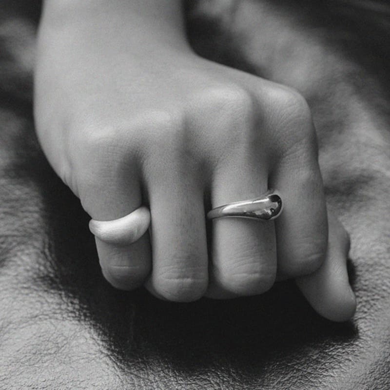 Another Layer Volume Wave Ring (silver925)(2type)