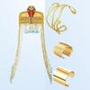 Egyptian Costume Accessories Includes Snake Egyptian Headpiece with Tassels Beads Wrist Bracelet Cuff Snake Arm Cuff