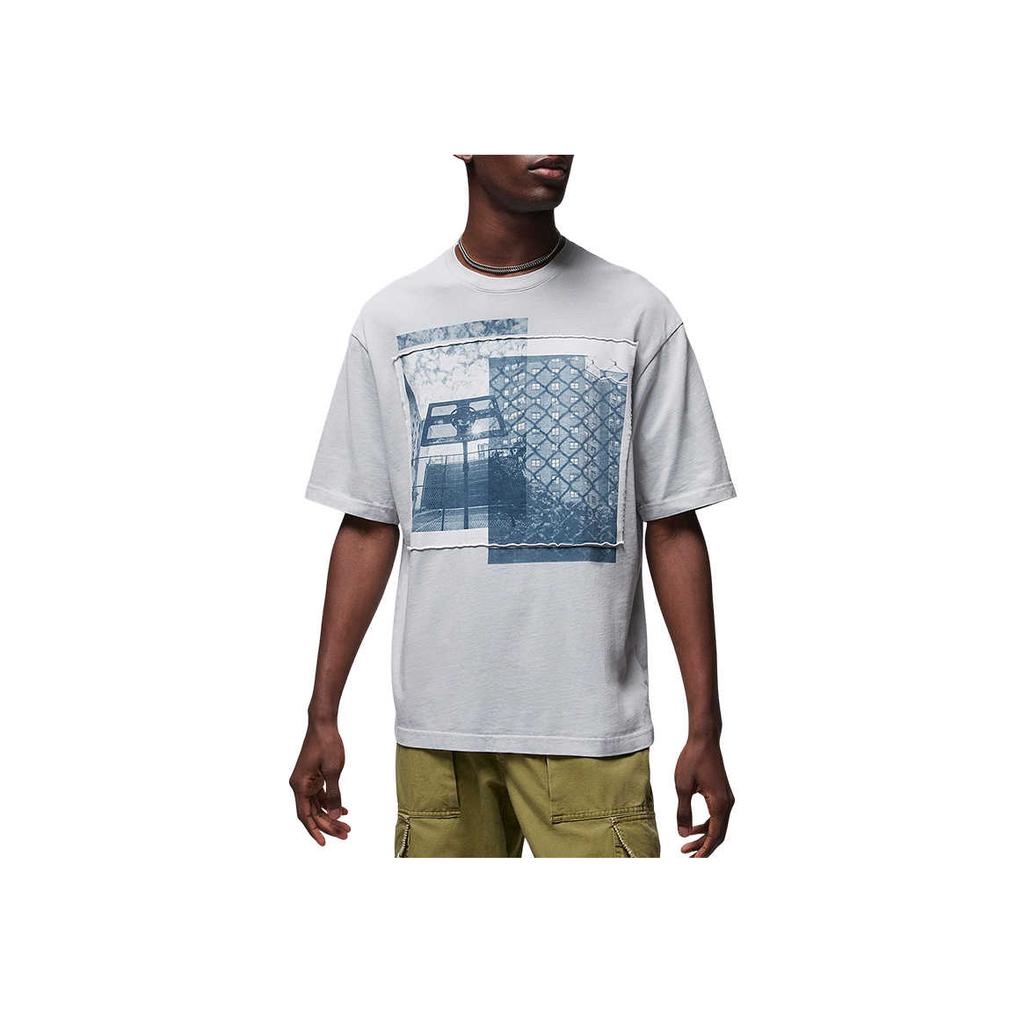 Jordan Union Series SS23 Basketball Print Sweatshirt Men Tops Gray FD4247-097