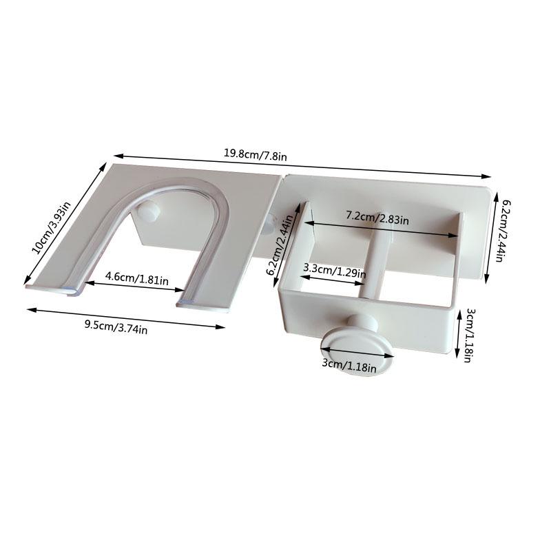 Wandmontiertes, bohrfreies Aufbewahrungsregal für Haartrockner und Stylingwerkzeuge