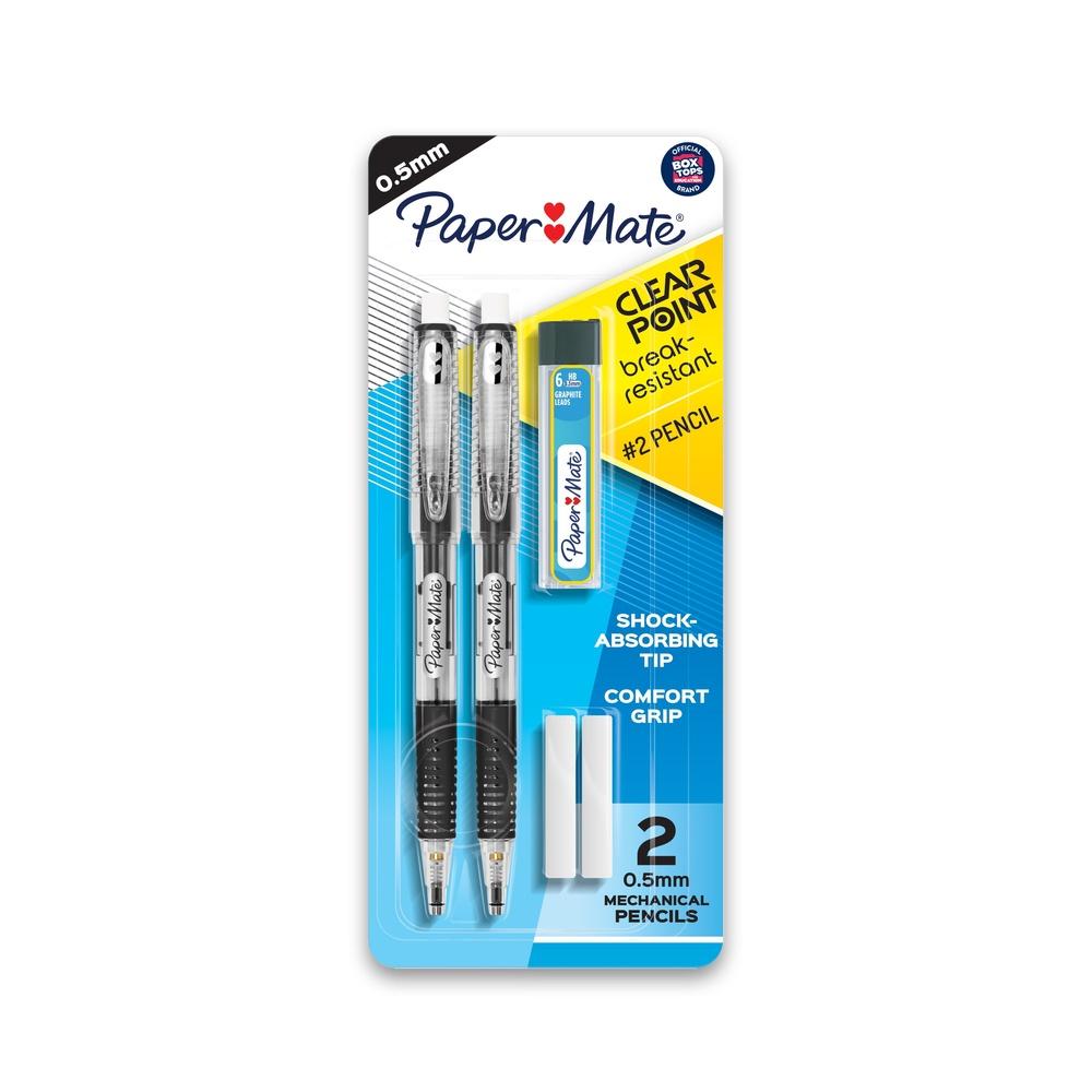 

Механические карандаши Paper Mate Clearpoint HB #2 0,5 мм с грифелями и 2 ластиками United States