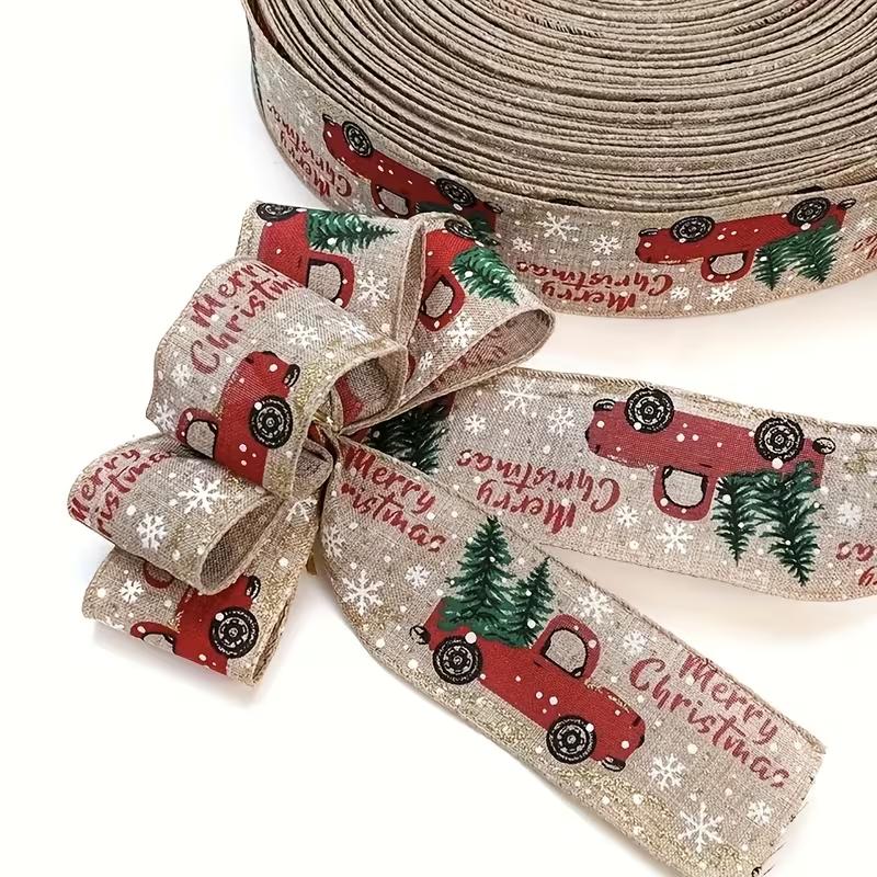 Christmas Snowman Decorative Ribbon Christmas Tree Ribbon for Garland, Wreath Gift Wrapping DIY Crafts Party Decorations