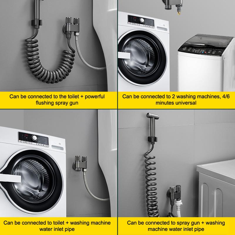 Stainless Steel One-Point Two-Water Angle Valve One-Inlet Two-Outlet Water Diverter Valve Independent Control Corner Valve