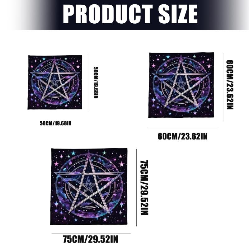 Star Circle Pattern Astrology Tablecloth Tarots Divinations Tablecloth Altars Cloth Divinations Board Game Accessory