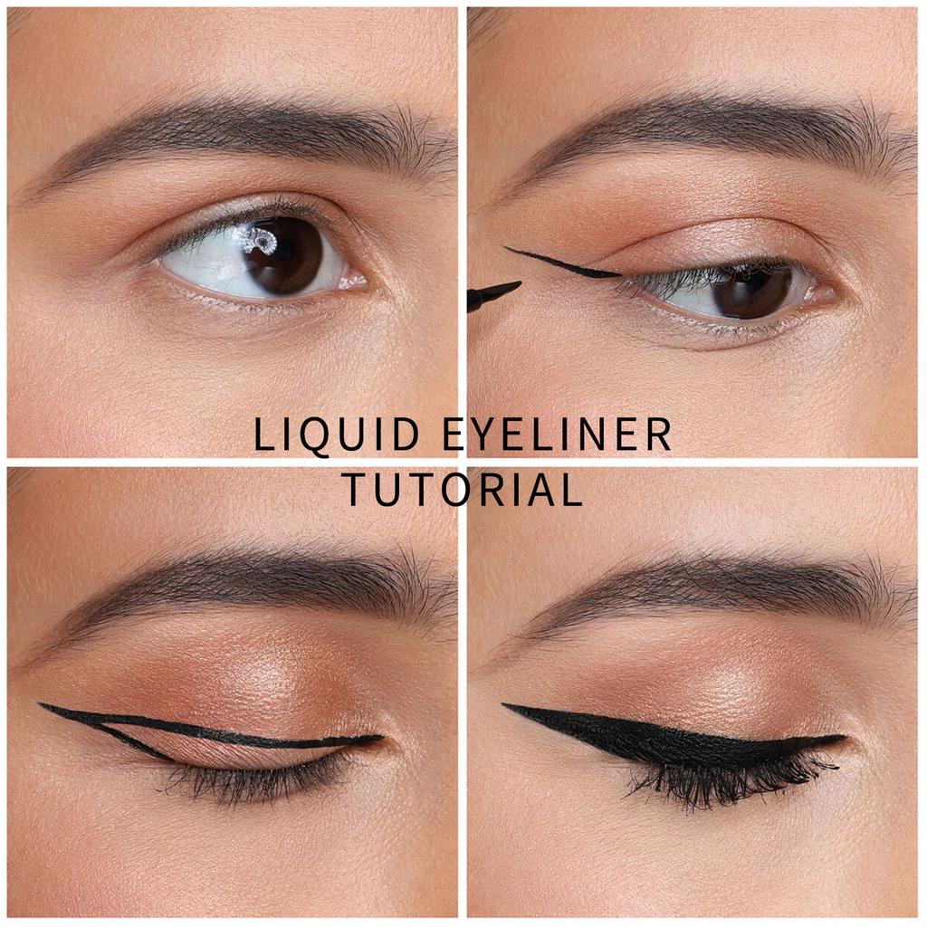 Feather Eyeliner Waterproof Long Lasting Non-Smudge Quick Dry Extremely Fine Black Brown