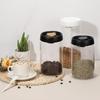 Coffee Vacuum Container, Glass Coffee Bean Storage Container with Lids for Spices Biscuits Loose Leaf Tea, Black Gold Tone