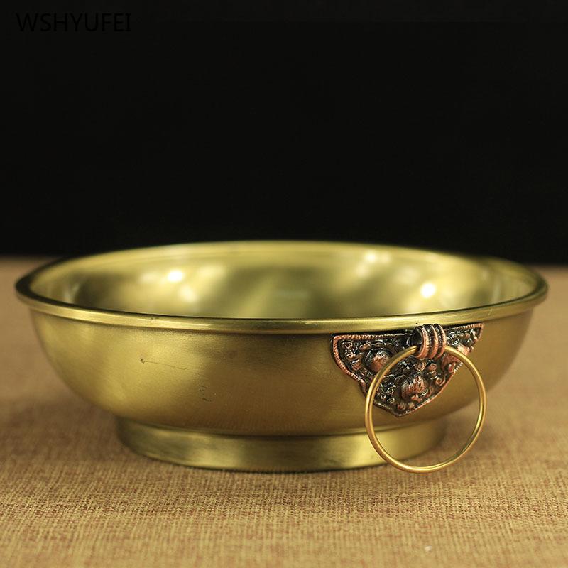 1 pc Alloy medicine supply plate Buddhist Hall Temple supplies Household Sacrifice Feng Shui Accessories Law Society  Offering