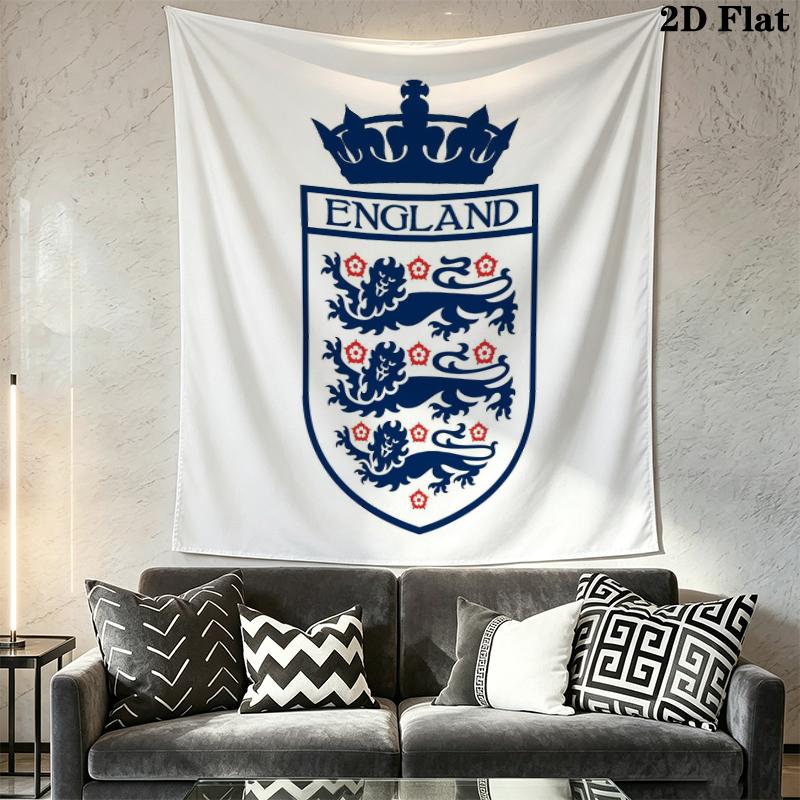 England Football Wall Tapestry Aesthetic Wall Hanging Printed Fabric Blanket Decorative Tapestries for Bedroom Living Room Home Decor