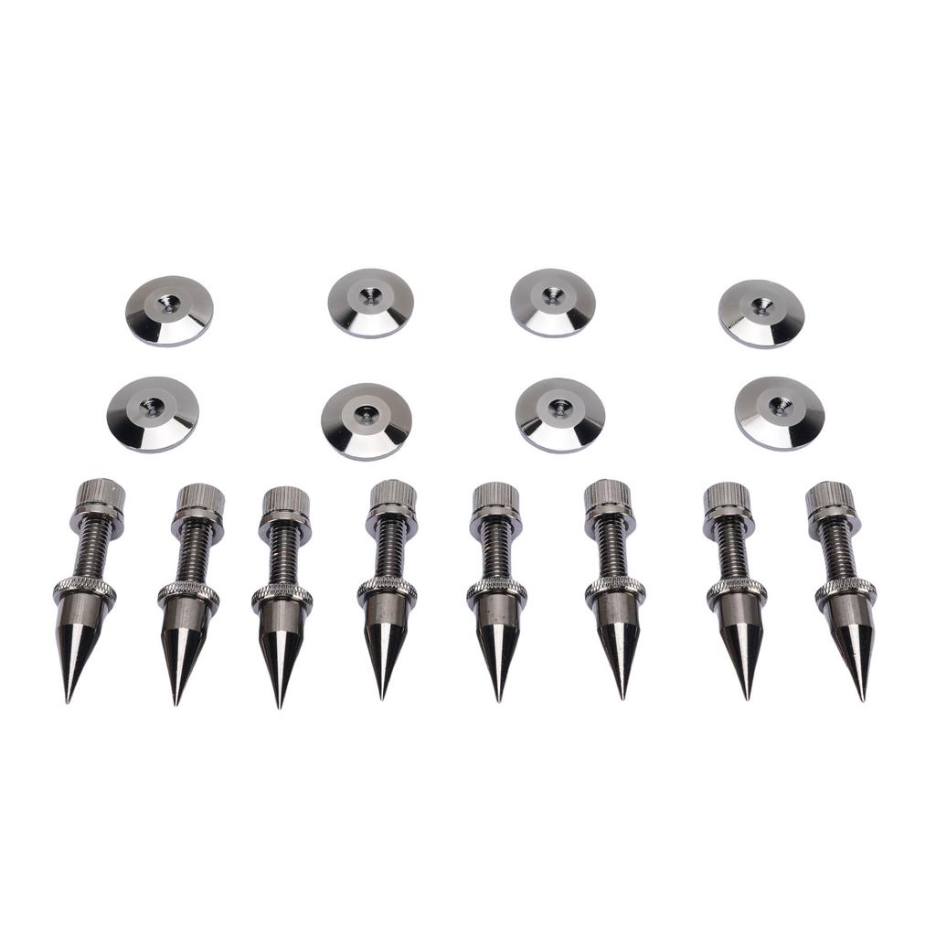 8 Pack Speaker Spike Pad Kit Shockproof Adjustable Copper Speaker Isolation Feet Stand for Amplifier CD DVD Player