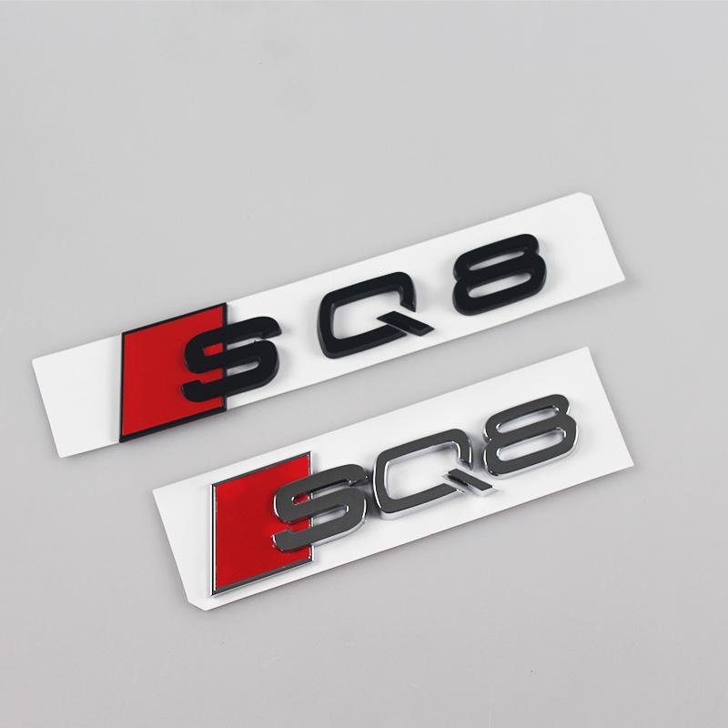 

SQ3 SQ5 SQ7 SQ8TTRS наклейки с логотипом автомобиля, модифицированные аксессуары спортивной серии, декоративные наклейки на заднюю часть хвоста SQ8 чёрный