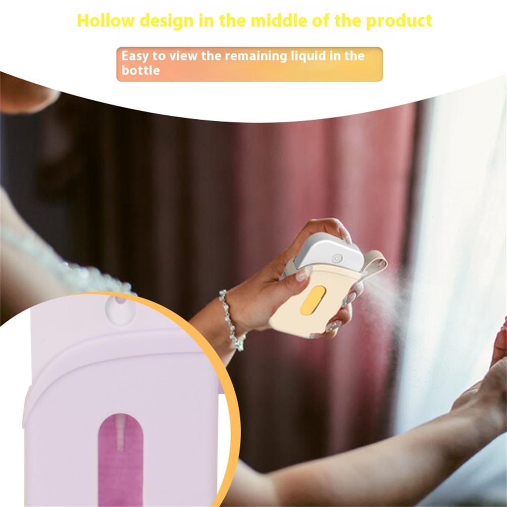 Silicone Protective Case For Hand Sanitizer Spray With Adjustable Lanyard And Shockproof Design for Travel Sports Use