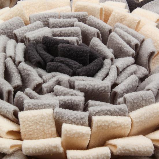 Pet Slow Food Mat Bone Shaped Scent Training Pad Flannel Snuffle Mat with Squeakers Non-Slip Base Stress Relief Dog Toy