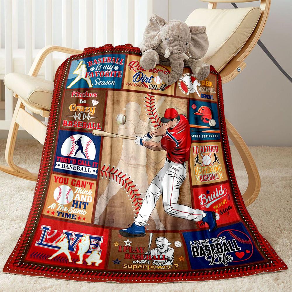 Baseball Field Design Blankets Are Suitable for Living Rooms, Bedrooms, Camping, and Other Places, Making Them an Ideal Choice for Gifts.