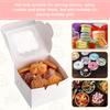30 unidades Caixas de Padaria Brancas Caixas Mini para Bolo Caixa para Biscoitos com Janela Pequenas Caixas para Guloseimas para Biscoitos Pastelaria Donut Incluído